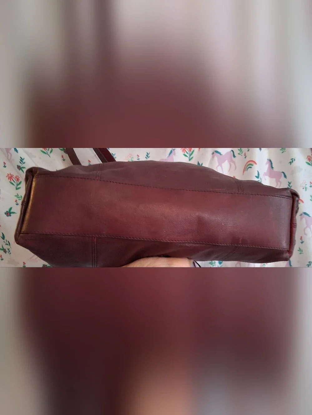 EUC RARE Y2K Burberry Buckleigh Burgundy Calfskin Casual Bucket Tote Purse Bag